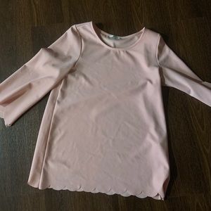 Light pink scalloped edge top ! Boutique find.